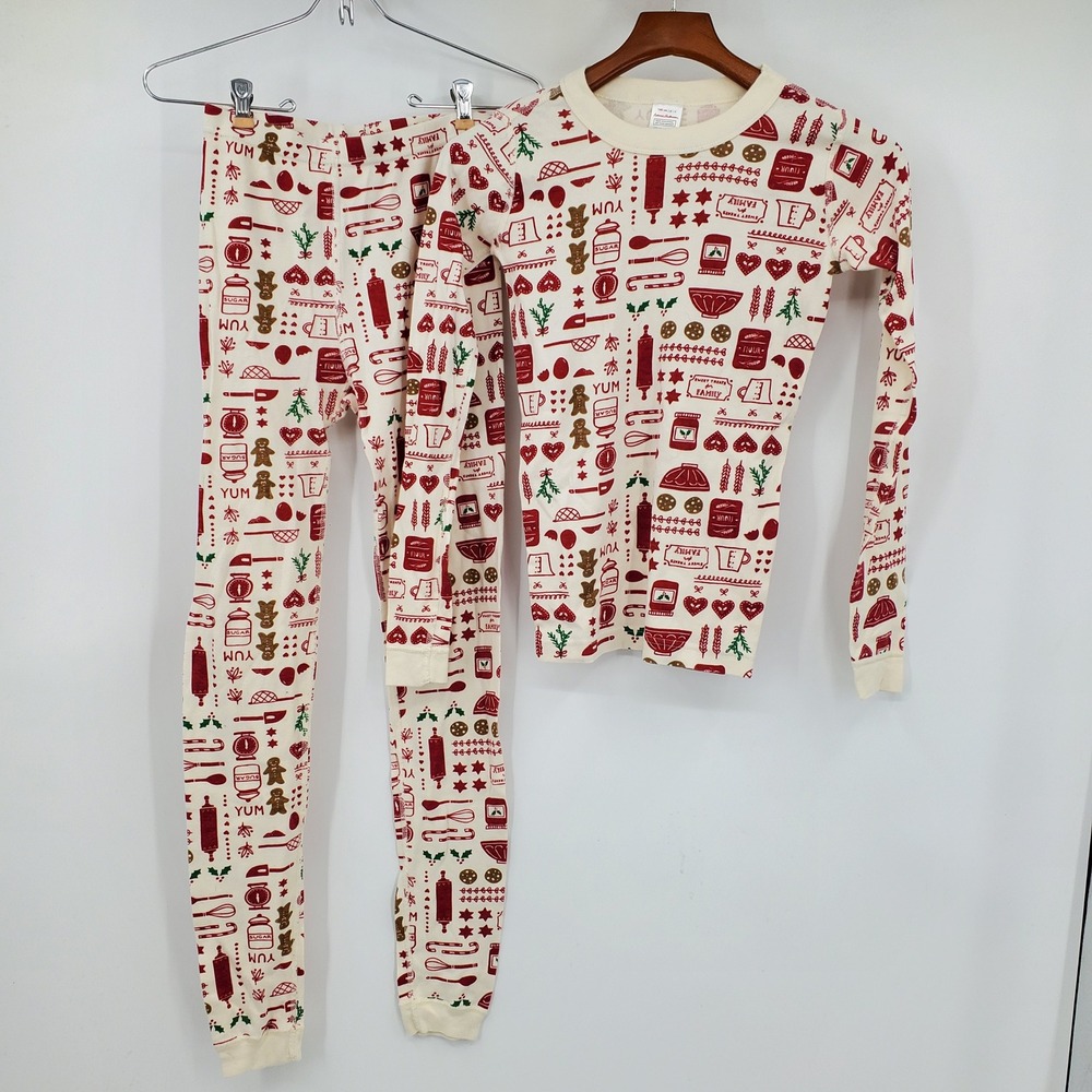 Hanna Andersson Girls 14 Holiday Baking Pajama Set Organic Cotton Christmas